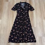 Reformation  Size 8 Rocki Collared Midi Dress Romy Rose Floral Print Photo 5