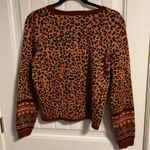 ZARA Women's Leopard Print Sweater - Brown and Black Photo 1