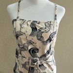 Anthropologie JUST Female Paperstrap Brush Stroke Prints Sz XS Dress Party Vacay Black Photo 7