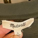 Madewell Sweatshirt Tee olive green cuffed sleeve Fall loungewear streetwear Photo 6