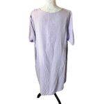 Flax  Linen Dress Womens Long Comfy Beach Size Large Lavender Purple Photo 2