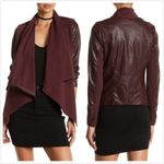 Anthropologie BLANKNYC Denim Private Practice Faux Leather Moto Jacket‎ Size XS Photo 1