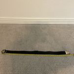 Chico's Chico’s Black Leather Painted Metal Medallion Clasp Adjustable Belt Photo 6