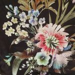 💕FUZZI💕 Navy Floral Sheath Dress 100% Viscose Crepe Large Photo 11