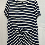 Women’s‎ New Directions Top XL Navy White Stripe Blue Photo 0