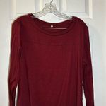 Women’s Maroon/Red Long Sleeve Asymmetrical Hem Dress size L Size L Photo 3