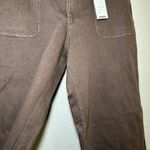 Judy Blue NWT High Rise Brown Retro Wide Leg Jeans Front Patch Pocket Women 14W Photo 4