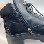 Cushionare Cushionaire Remy Black Lace-Up Lug Sole Chunky Heel Boots Size‎ 9.5M combat punk Photo 9