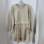 Anrabess Beige Pleated Dress Photo 2