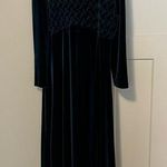 Coldwater Creek Velvet Teal Long Sleeve Dress Photo 0