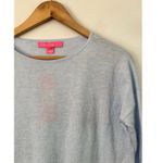 Lilly Pulitzer NWT Charla Sweater Heathered Blue Ruffle Sleeve Coolmax Size XXS Photo 2