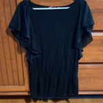 Juicy Couture Pam Gela Smocked Blouse Black Women’s Medium Photo 0