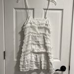 Princess Polly  Molina White Mini Dress with Fringe Detail US Size 2 Photo 3