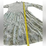 Storia  Blue Floral Print‎ Smocked Mini Elastic Dress Size Small Photo 5