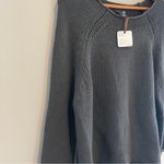 Shannon Passero Black Chunky Scoop Neck 100% Cotton Sweater Size Large NWT Photo 6