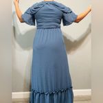 Orange Creek Women Homestead Dreamy Vintage Blue Ruffled Tiered Sundress Size S Photo 1