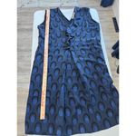 Marni Navy Blue Polka Dot Sleeveless Ruffle Dress Designer Dress Size 42 Photo 6