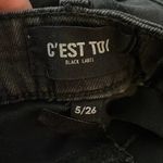 c'est toi C’EST TOI Black Label distressed black high rise flare leg jeans Photo 3