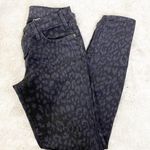 Current/Elliott Current Elliot Leopard Print The Stiletto Black Skinny Jeans Size 26 Photo 2