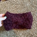 Maroon infinity scarf, mittens and hat set. NWOT Photo 1