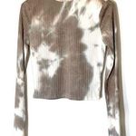 HYFVE Tie Dye Mock Neck Ribbed Crop Long Sleeve Size Small Photo 0