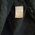 J. Jill Blouse Top Long Sleeve Shirt Velvet Floral Applique Embroidery Teal MED Blue Photo 4