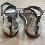 Eileen Fisher NWOB  Silver Mirror Metallic Cici Strappy Leather Sandals Size 7.5 Photo 4