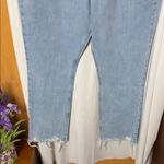 frame denim Frame Light Blue Distressed Hem High’N’Tight Straight Denim Jeans Size 34 Photo 2