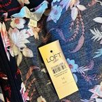 Loft Floral Print Spaghetti Strap Maxi Dress size 14 V Neck Sleeveless Photo 8