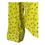 J. McLaughlin  Shirt Women 8 Yellow Purple Polka Dot Cotton‎ Collared Button Down Photo 6