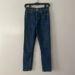 RE/DONE Original Women's Jeans Straight Button Fly High Rise Cropped Ankle Photo 1