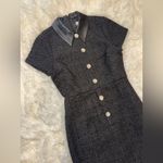 Likely NWOT  Bardot Crystal Floral Button Tweed Cocktail Midi Dress SZ 2 Photo 4