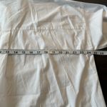 Eileen Fisher  Sz LG Button Up Shirt White Band Collar Business Career Minimalist Photo 2