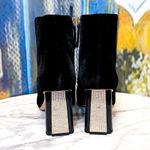Kate Spade Reenie Velvet Booties Jewel Rhinestone Ankle Heel Black 10M GUC Photo 10