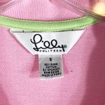 Lilly Pulitzer Small Polo Shirt Pink Green Short Sleeve Half Button Down 600 Photo 3