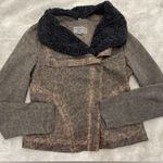 🐸Anthropologie MARRAKECH x Jacket Marni Leopard Moto Animal Print Zip, Small Brown Photo 1