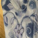 Eye Candy Vintage Y2K mermaid maxi dress sparkle blue swirl beaded cowl neck Photo 9