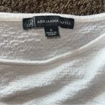 Adrianna Papell  Women's Smocked Short Sleeve ivory Blouse size S Photo 4