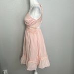 Ecowish  Crochet/Ruffle Mini Dress Pink Size Small NWT Photo 5