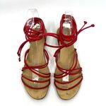 Raye Revolve  Collete Red Leather Sandals Women's 7.5 US Photo 4