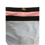 PilyQ  Swimwear Women's Bikini Bottom Blue Medium Cheeky Pink Black Thick Band Photo 6