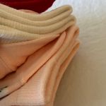 Kate Spade : Blush/White/Red Socks with Heart & Dove Design- Crew- set of 3 Photo 6