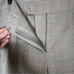 St. John Emma Trousers Dress Pants Sz 10 Career Truffle Brown Plaid NEW Slacks Photo 7