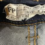 Free People SZ 24 Skinny Jegging Jeans Low-Rise Stretch Pockets Whiskered Blue Photo 7