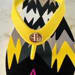 Coach  Alessa Yellow Hawk Feather Rubber Navajo Thin Flip-Flop - US 11 Photo 3