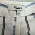 Madewell Slim Emmett wide Leg Crop Pants in Montpellier Stripe size 24 White Photo 8