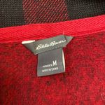 Eddie Bauer Red buffalo plaid 1/4 snap pull over mock neck fleece sweatshirt granola girl Photo 6