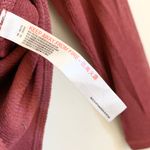 Free People  Intimately Burgundy Ribbed Crewneck Long Sleeves Bodysuit Medium Photo 3