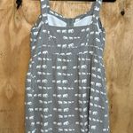 Ducks In A Row Modcloth Gray Sleeveless Cotton Dress Sz L White Size L Photo 2