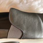 Vince  textured metallic gray silver slip on shoes 9.5 but run big Photo 10